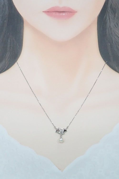 タサキ 田崎真珠 アコヤ真珠 ネックレス ダイヤモンド Pt900 Pt850