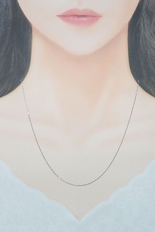 チェーンネックレス Pt950 44.5cm フィニッシュピン 地金のみ 石なし 
