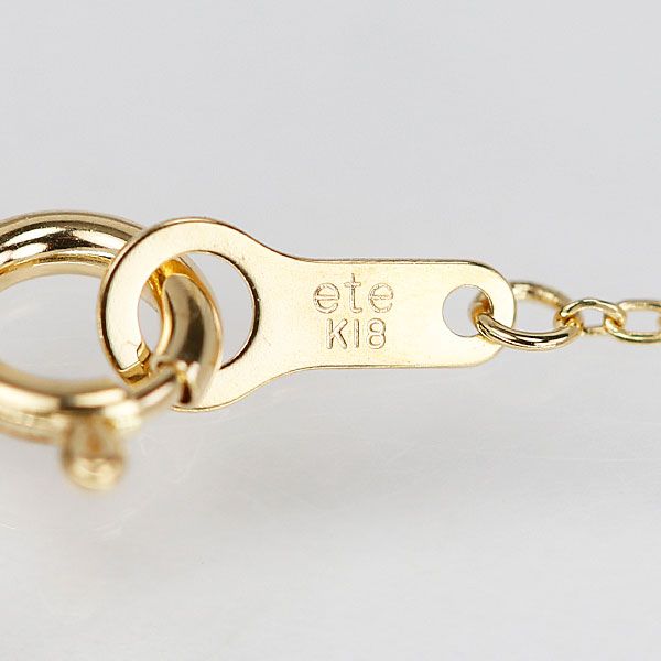 エテ チェーンネックレス K18イエローゴールド ete 小豆チェーン 40.0 