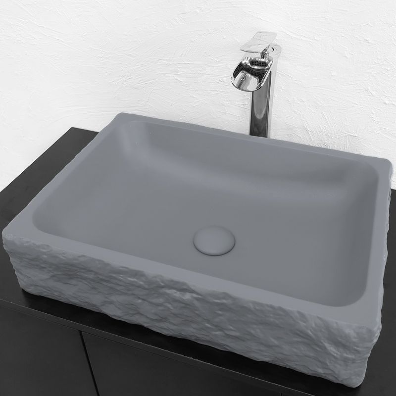 洗面ボウル おしゃれ デザインシンク 520×380mm セメント製 ストーン調