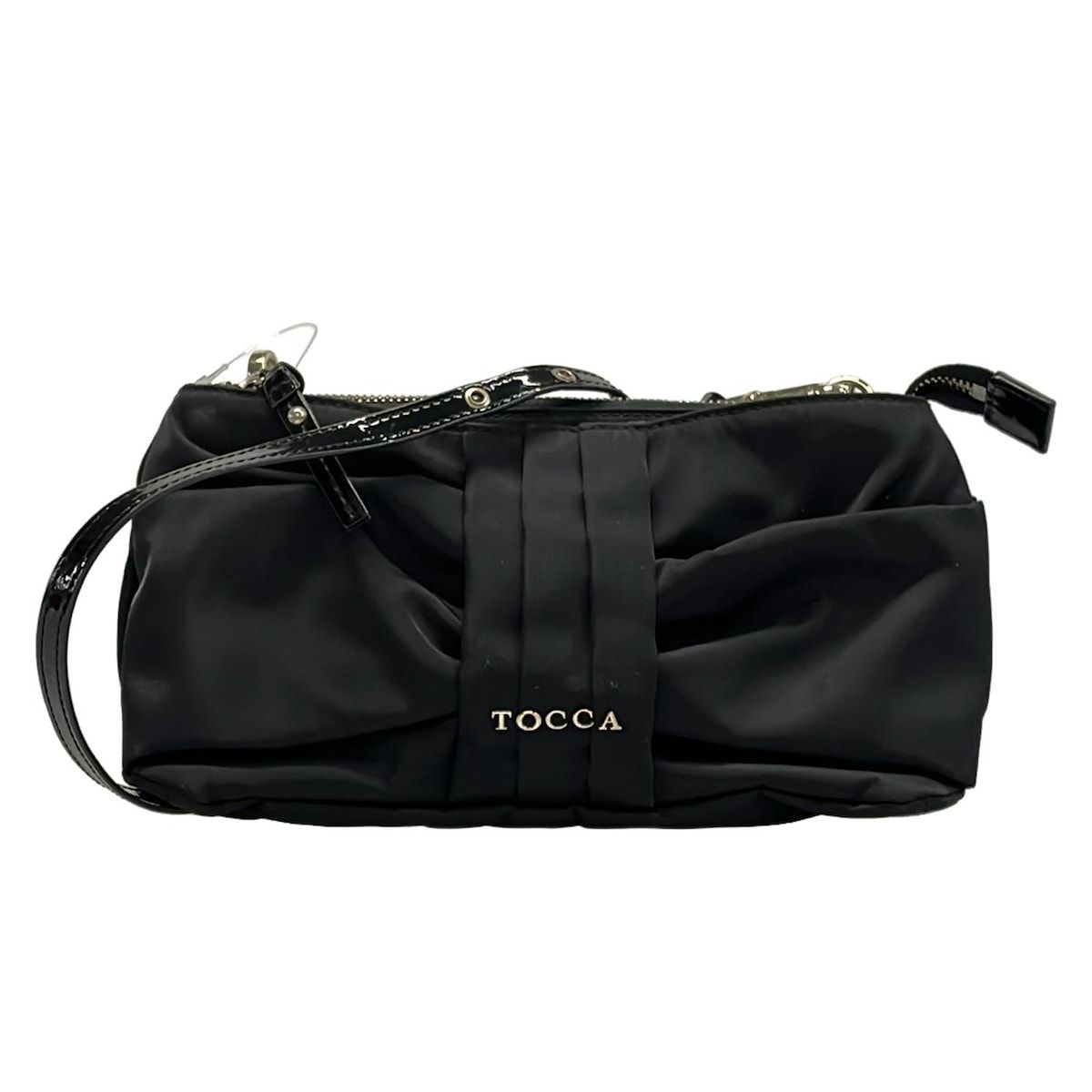 TOCCA(トッカ) ショルダーバッグ - 黒 リボン レザー - メルカリ