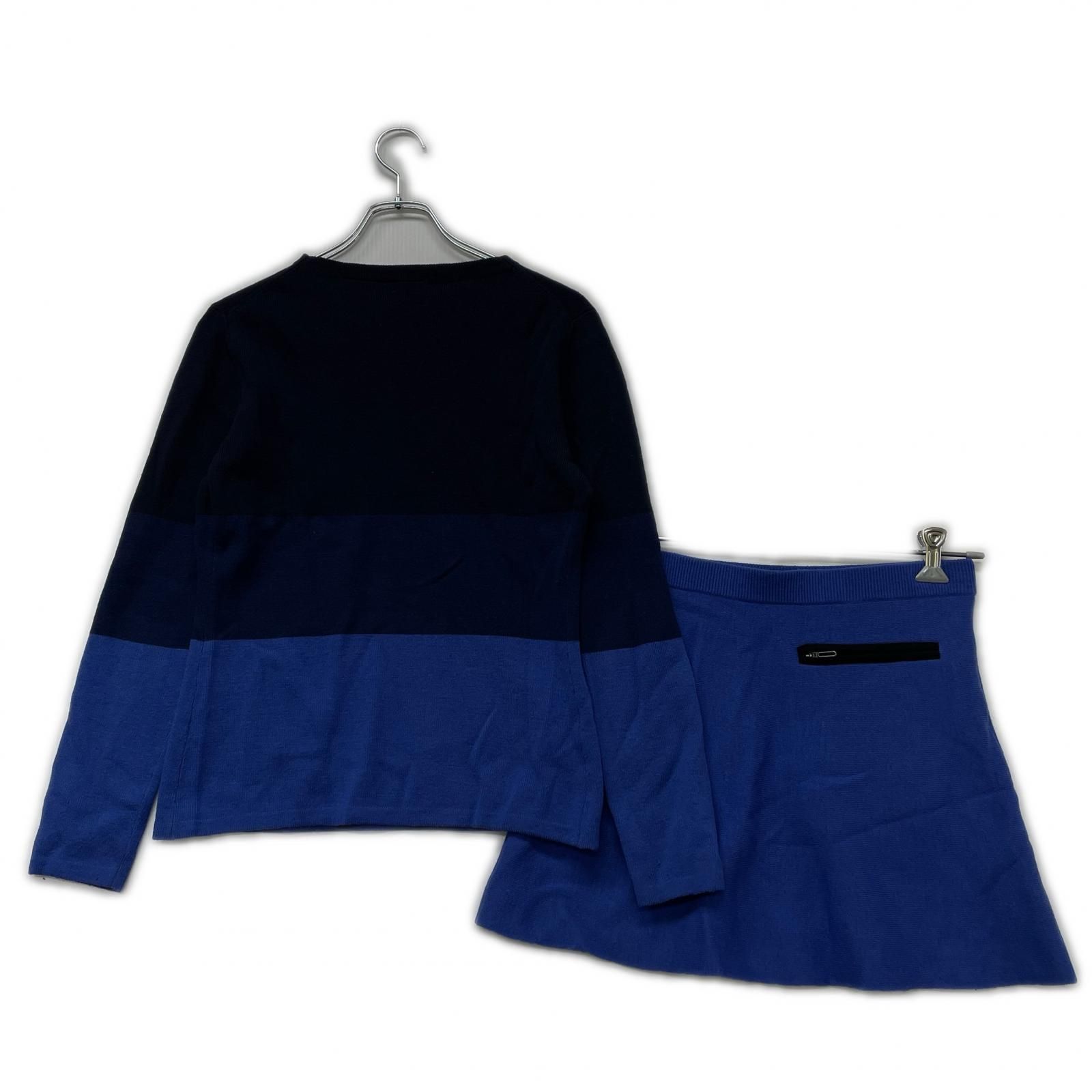 デサントゴルフ〗ニットセットアップ セーター ネイビー 青 ボーダー