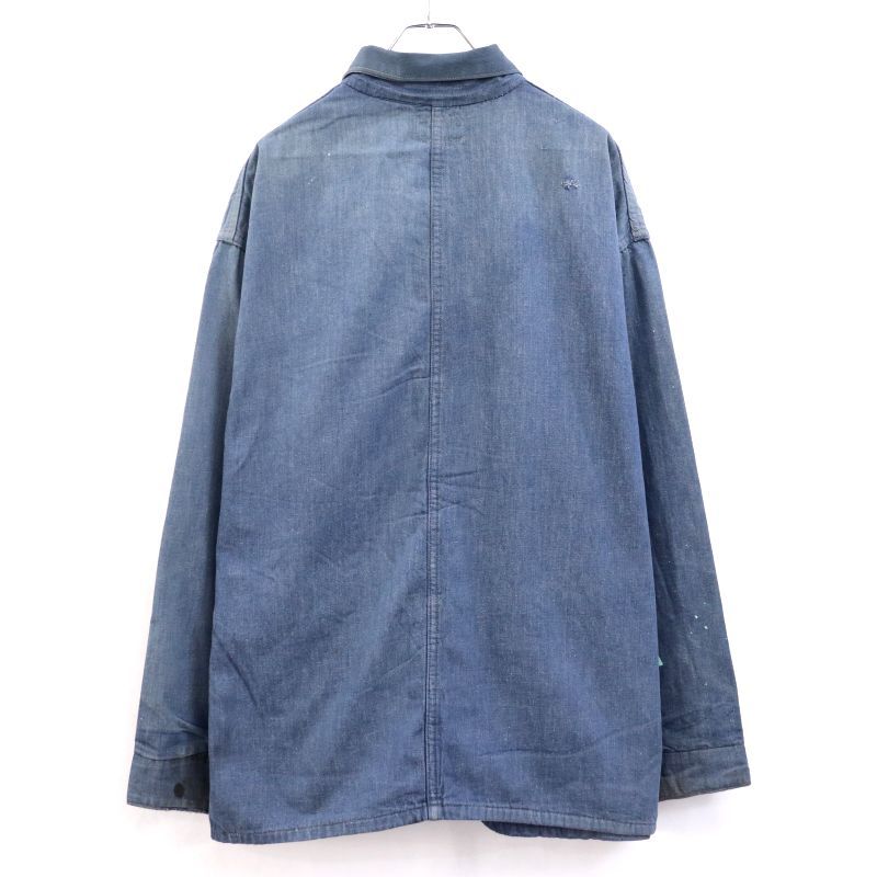 50s vintage BIG B 裏地プリントネル デニム カバーオール メンズ 表記 