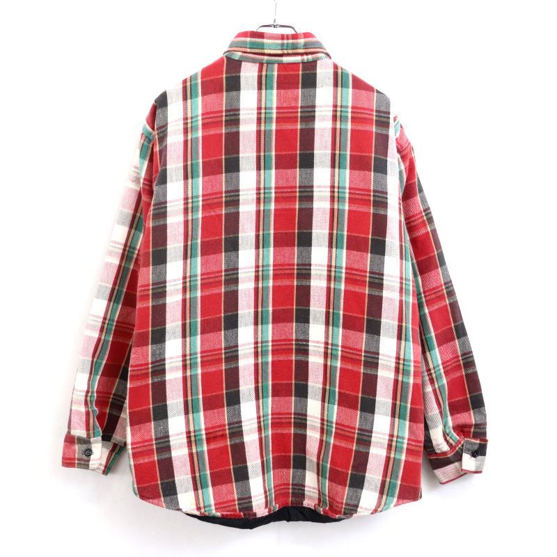 80s USA製 vintage FIVE BROTHER 裏地キルティング ネル 長袖シャツ