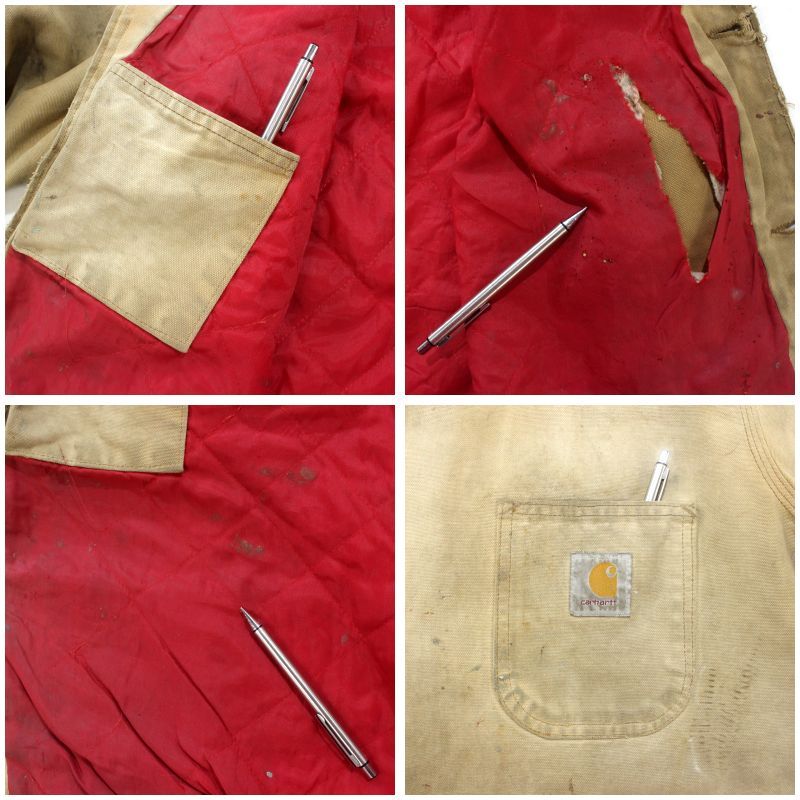 90s vintage Carhartt ミシガンチョアコート 裏地キルティング 中綿