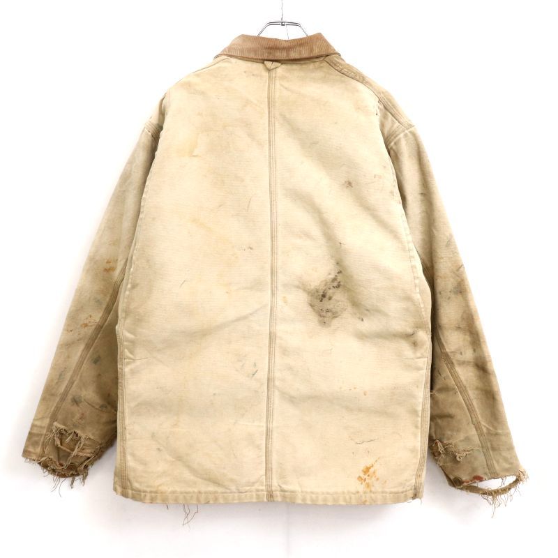 90s 古着　　Carhartt カバーオール　ダックジャケット　キルティング 90s vintage Carhartt ミシガンチョアコート 裏地キルティング 中綿