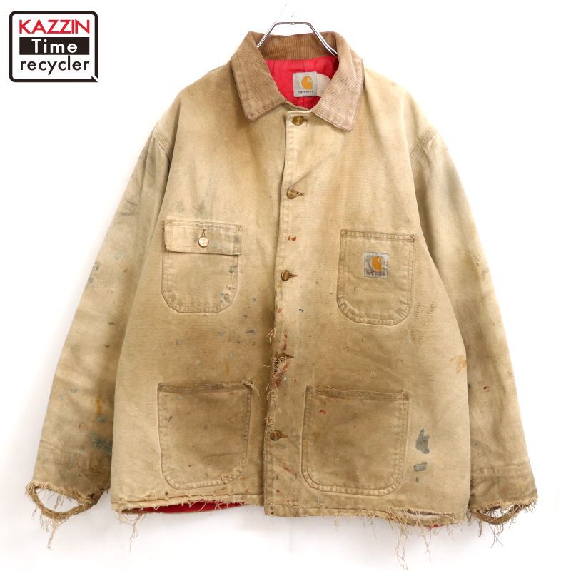 90s vintage Carhartt ミシガンチョアコート 裏地キルティング 中綿