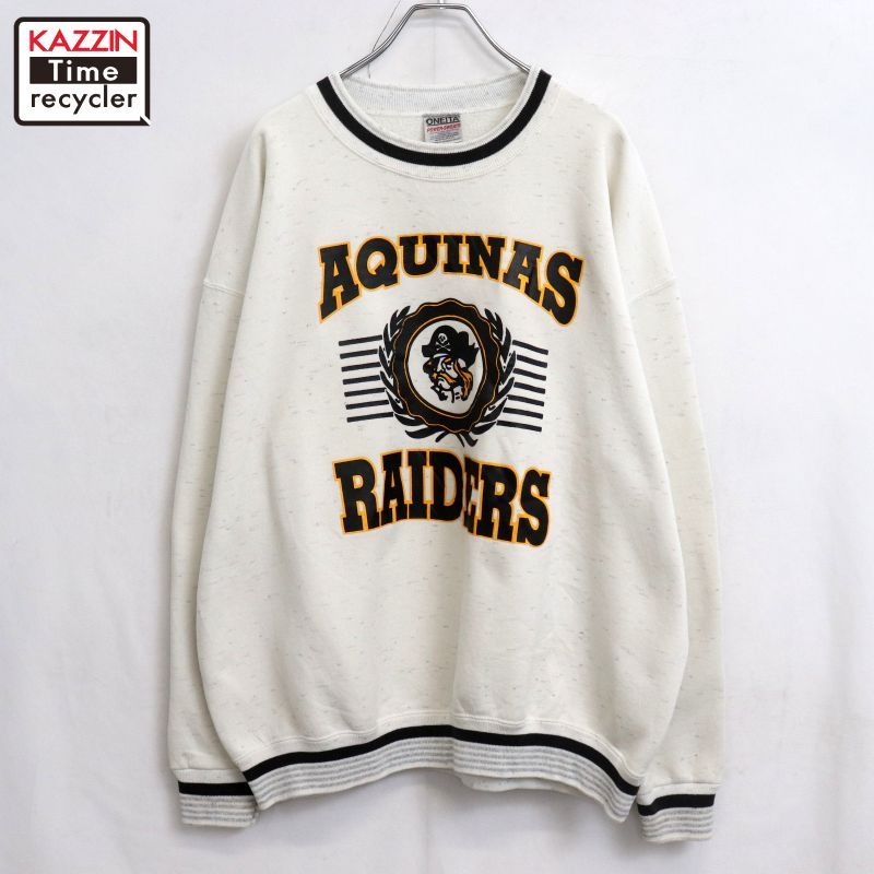 90s USA製 NFL vintage オークランド・レイダース ONEITA リブライン