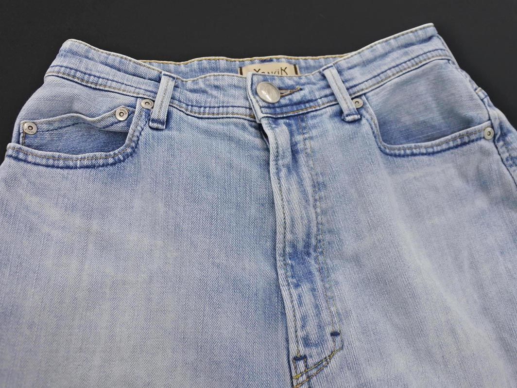 Yanuk ヤヌーク ワイド デニムパンツ size25/水色 □□ レディース