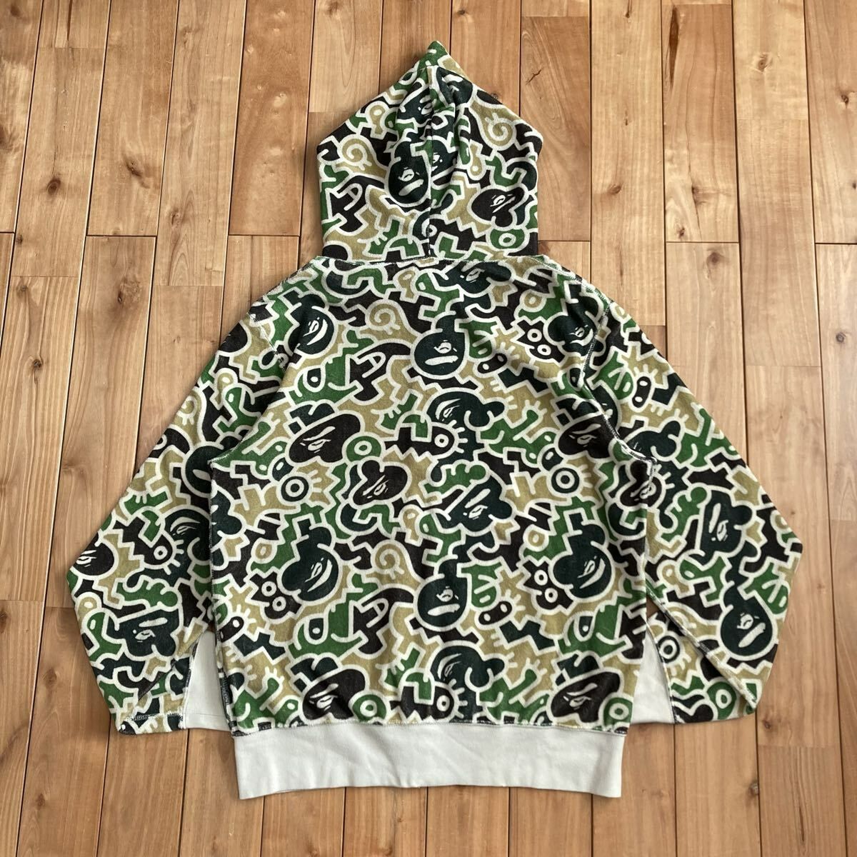 Terry Cloth フルジップ パーカー Mサイズ a bathing ape BAPE CAMO 