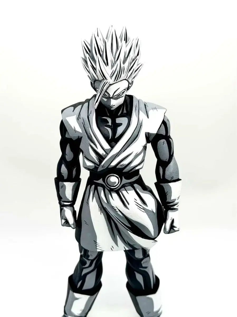 ドラゴンボール 孫悟飯 フィギュア 黒白 リペイント 出品 - メルカリ