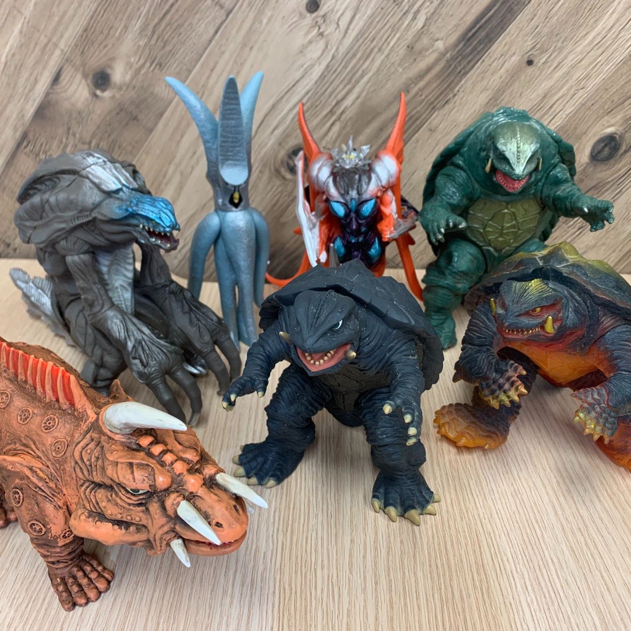 彦】ソフビ7点セット 平成ガメラ 大怪獣空中決戦 X-PLUS ジャイガー