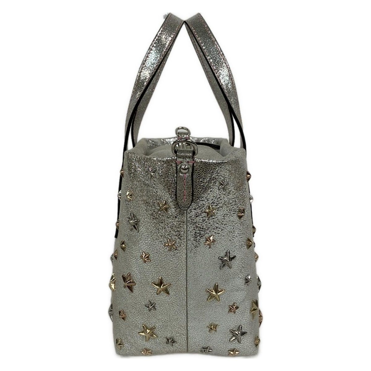 JIMMY CHOO(ジミーチュウ) ハンドバッグ美品 - シルバー スタッズ