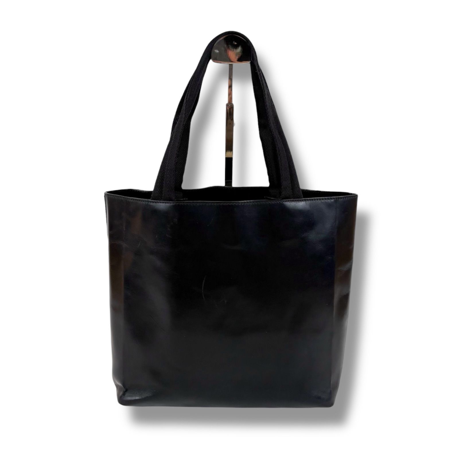 プラダ PRADA ミニトートバッグ ハンドバッグ パンチングロゴ ブラック 