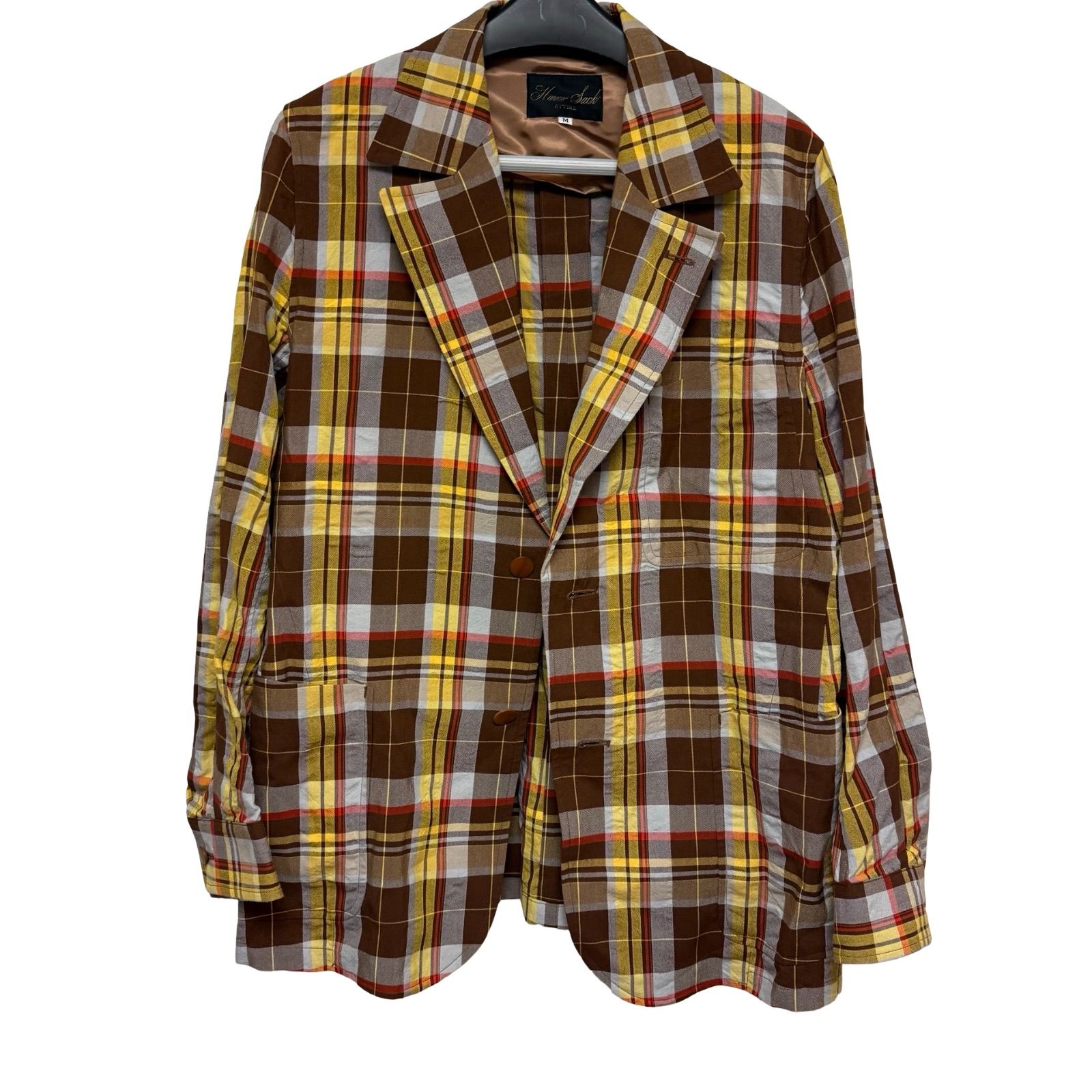 HAVERSACK スーツ・ジャケット M イエロー タータンチェック マルチカラー 2000002550679【MN14】