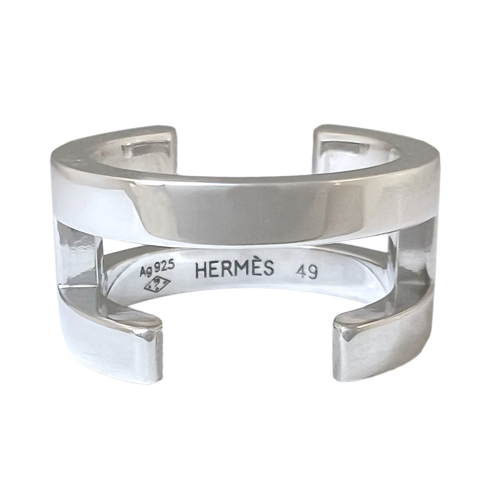HERMES エルメス リング Hシンボル 925 シルバー 49 ヴィンテージ 9号
