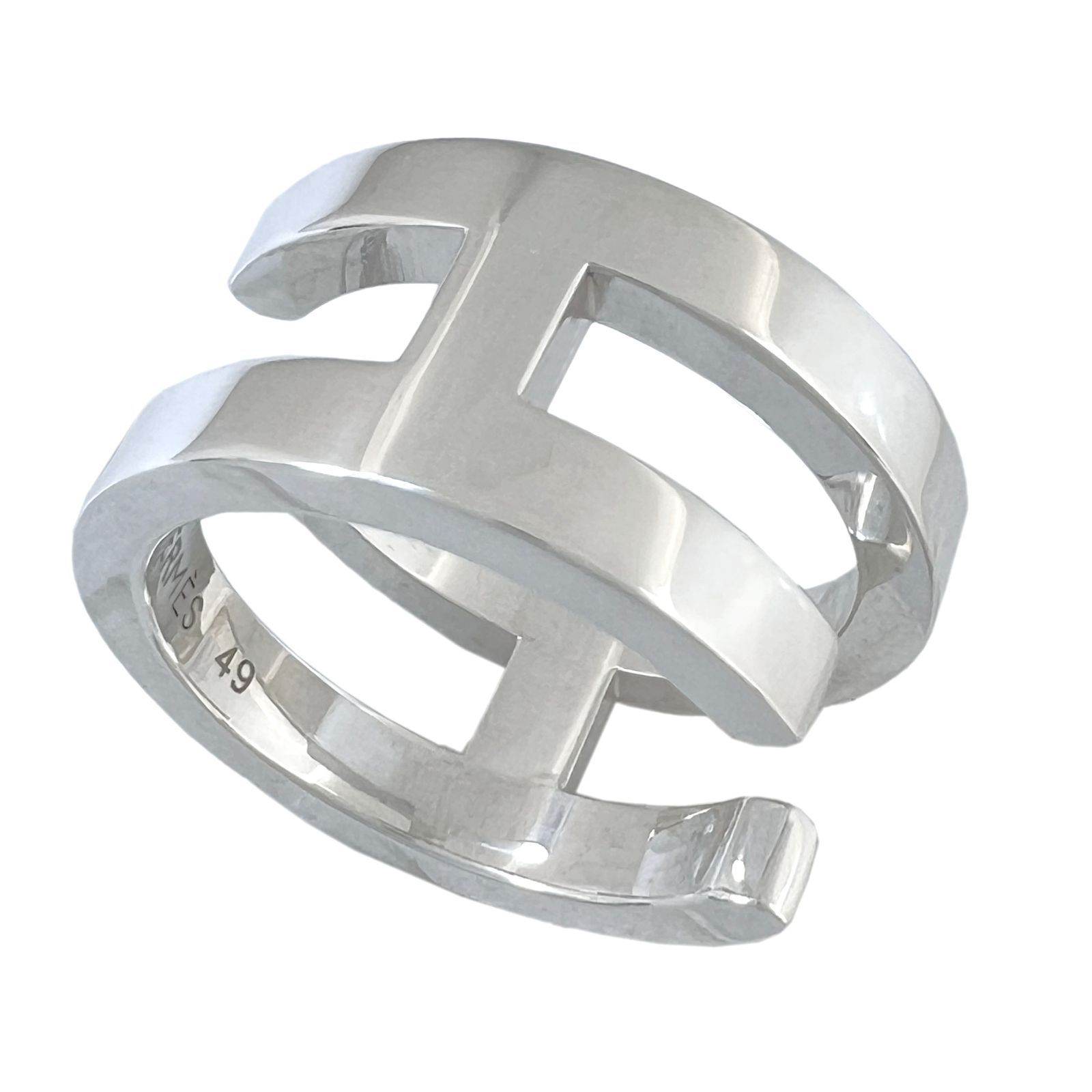 HERMES エルメス リング Hシンボル 925 シルバー 49 ヴィンテージ 9号