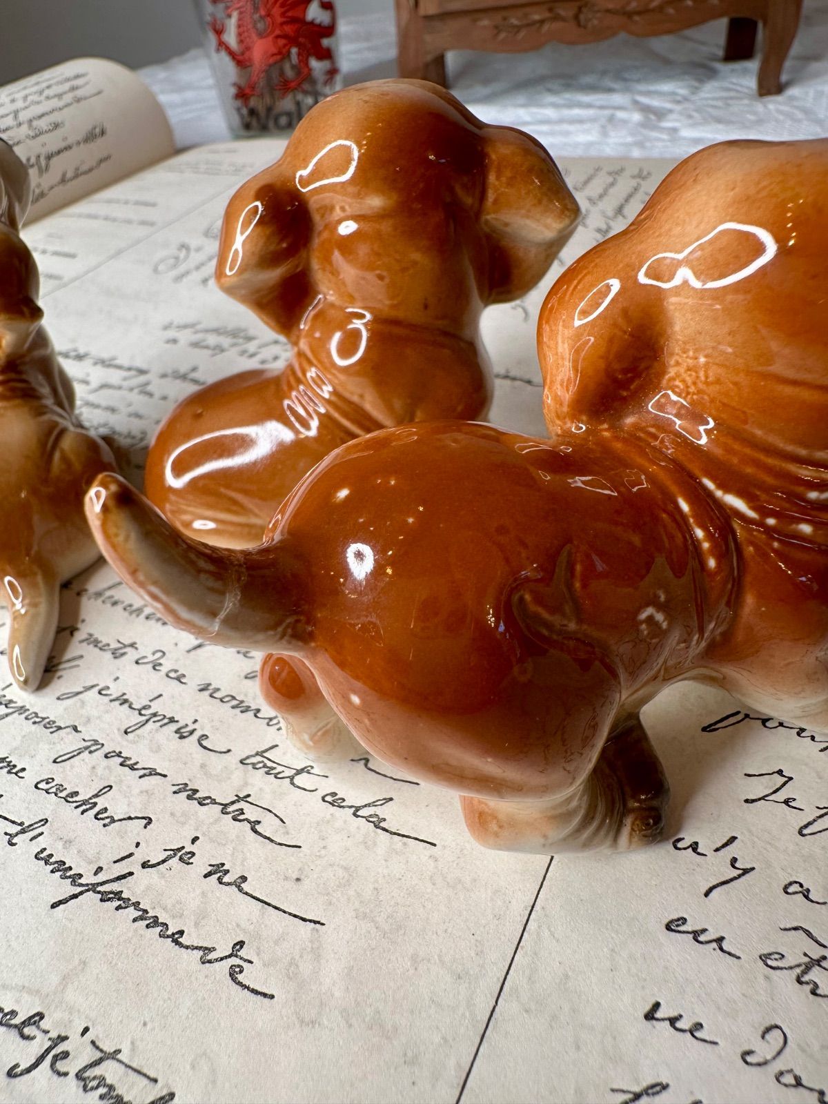 イギリス ヴィンテージ 陶磁器 可愛い犬のフィギリン ビーグル - メルカリ