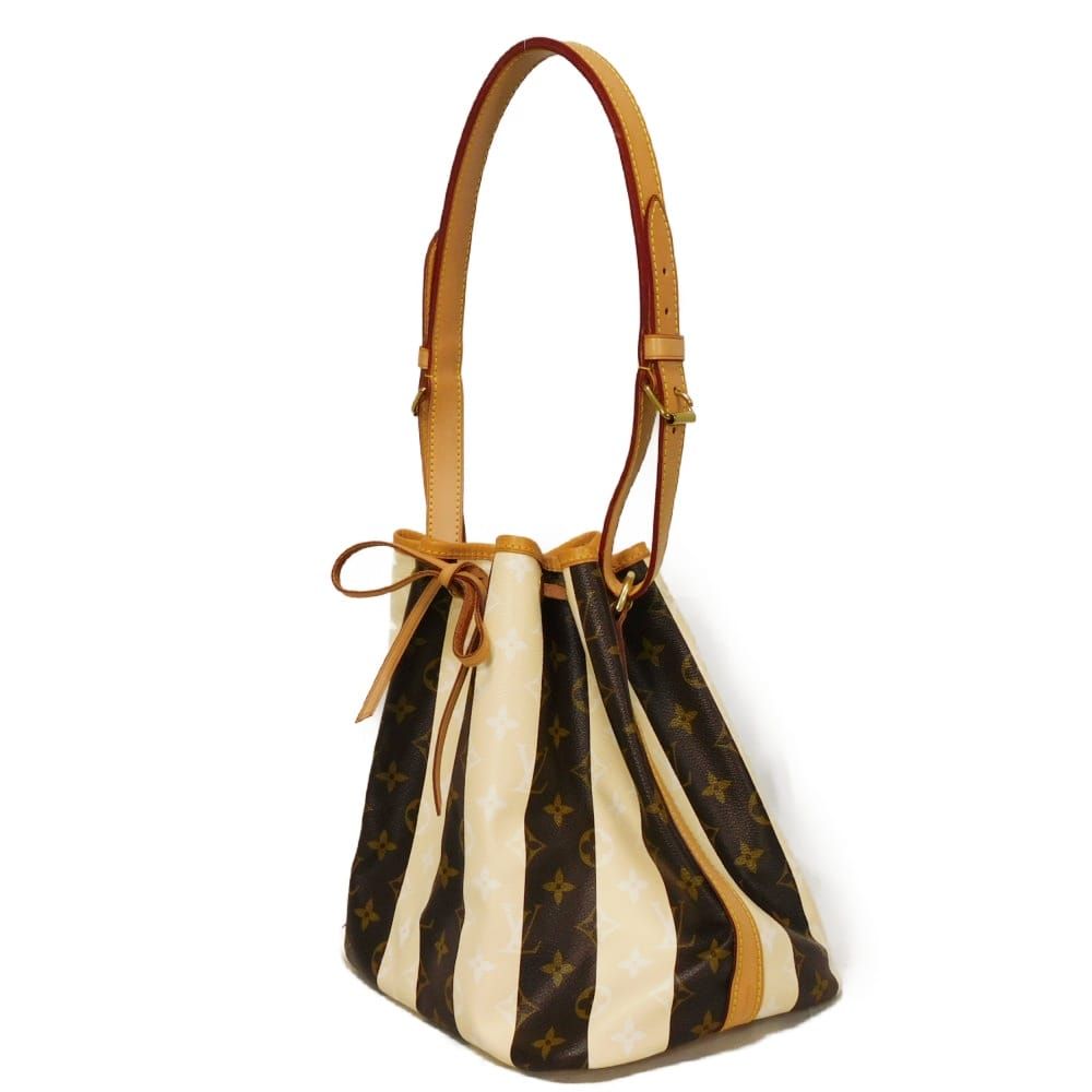 LOUIS VUITTON ルイ・ヴィトン プチノエ LVロゴ フラワー ストライプ