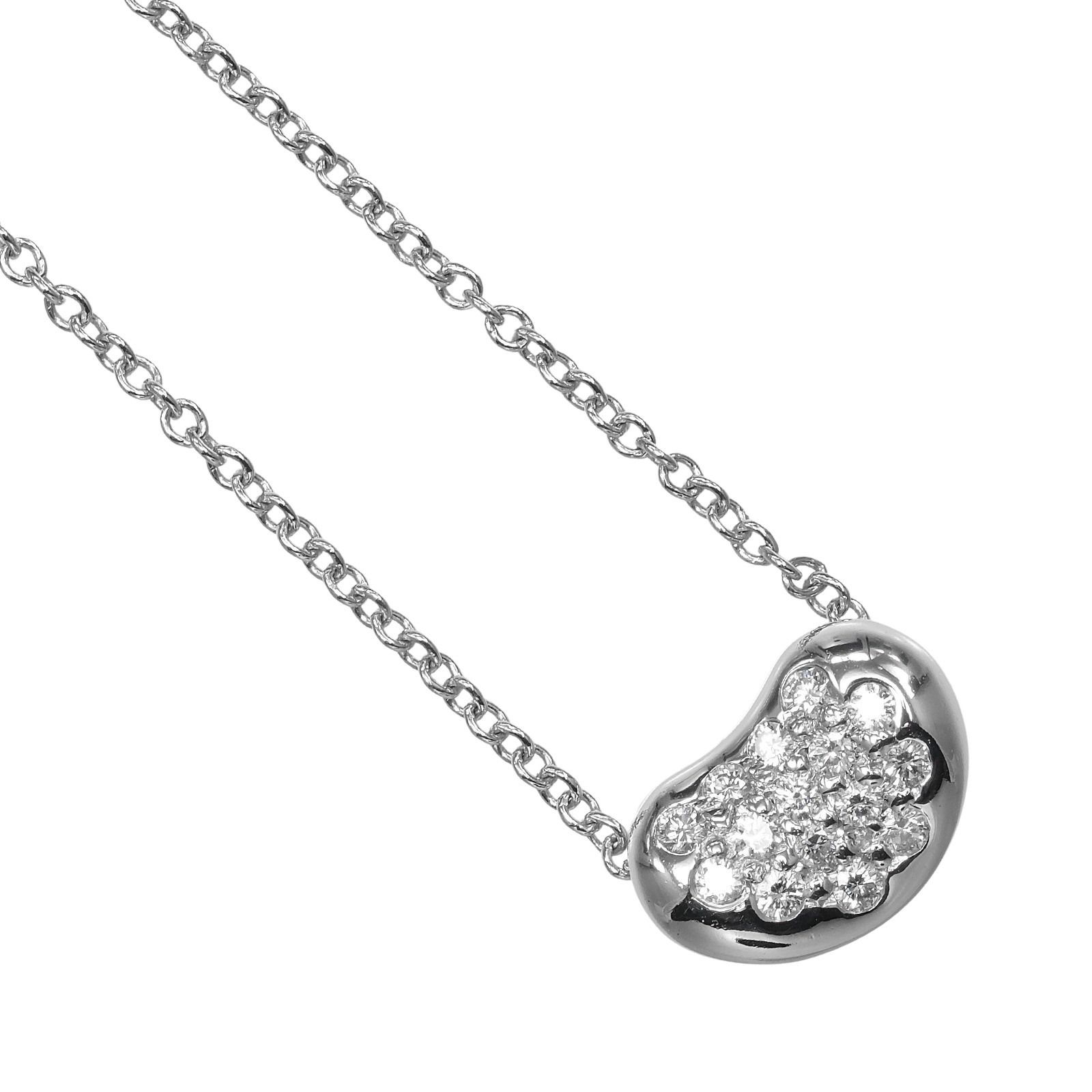TIFFANY&Co.】ティファニー ビーン Pt950プラチナ×ダイヤモンド 