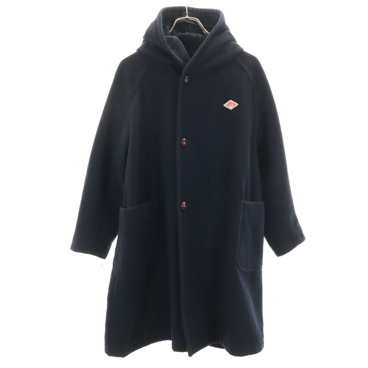 Danton ダントン 日本製 コート 36 ネイビー くるみボタン メンズ 古着