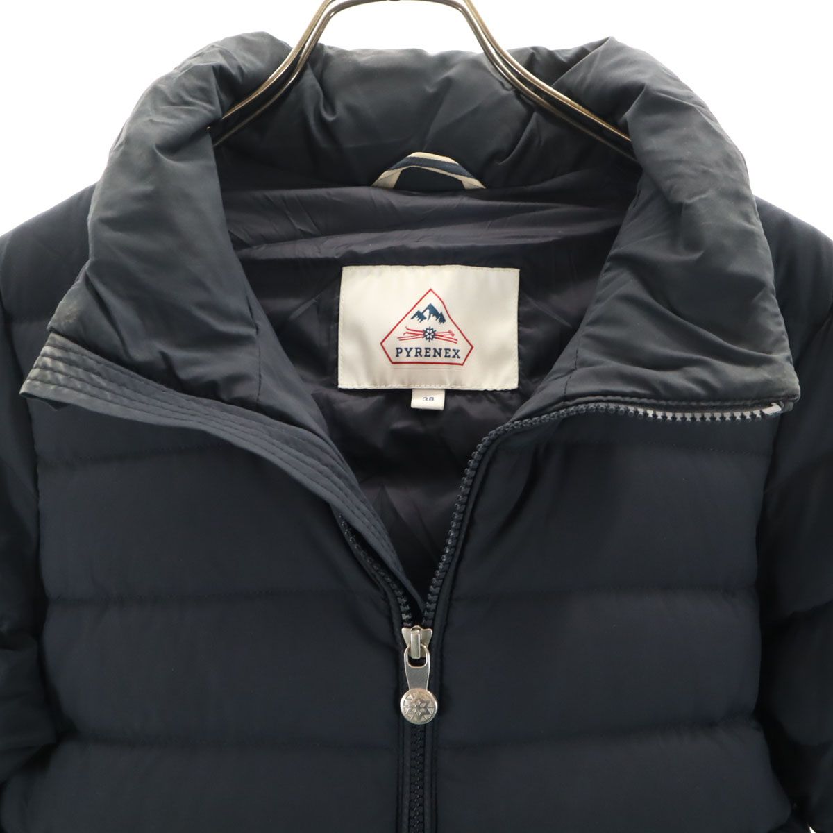 Pyrenex ピレネックス ダウンコート 38 ネイビー系 レディース 古着 