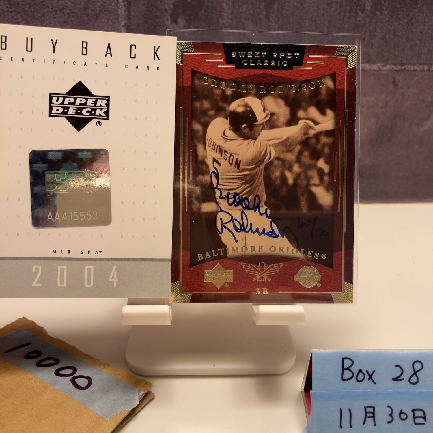 2004 Upper Deck Brooks Robinson 直筆サインカード Baltimore Orioles