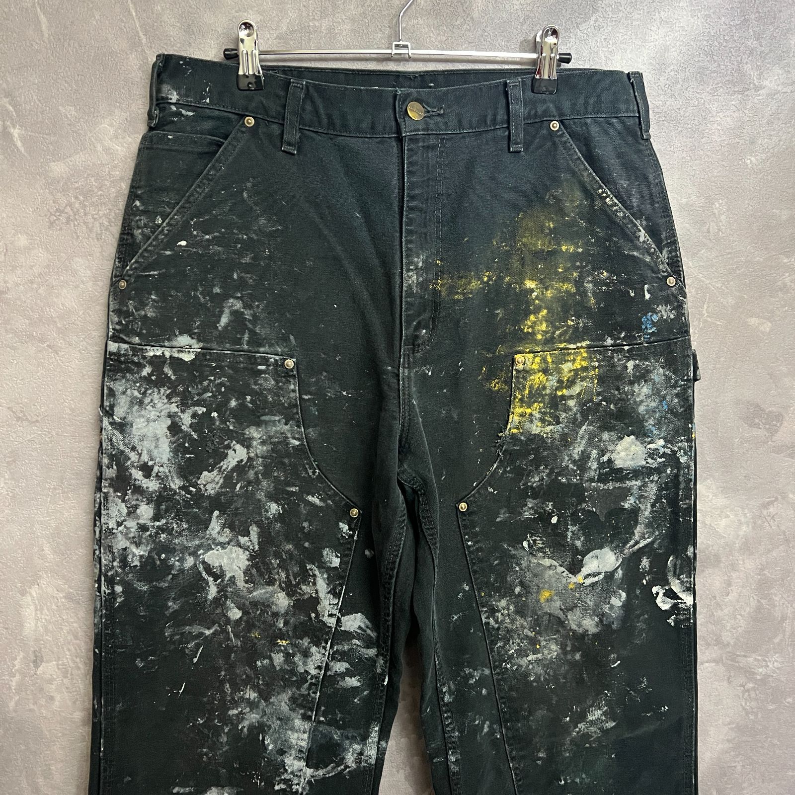 carhartt ダブルニー ペインターパンツ ブラック サイズ33×36 鬼