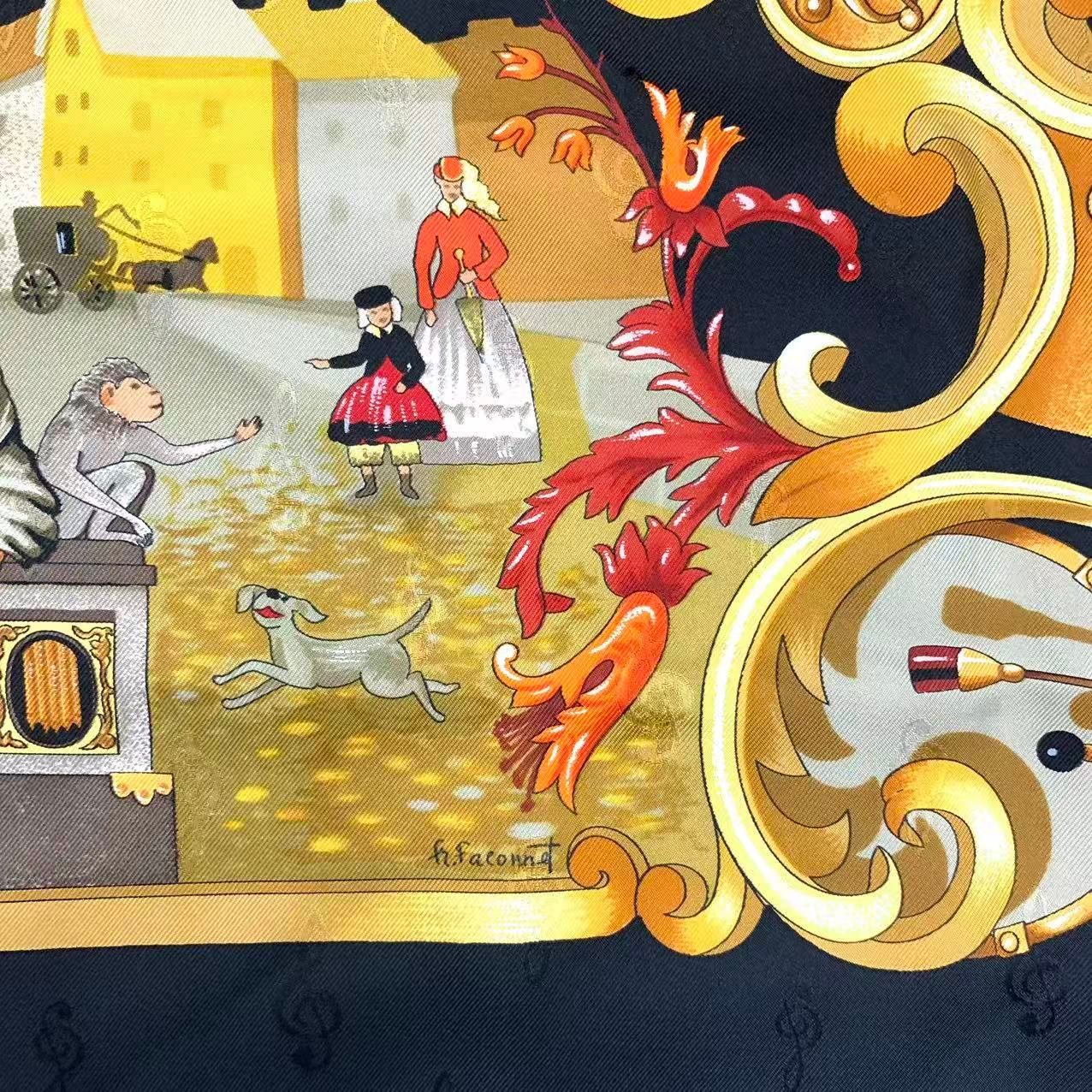 極美品 HERMES エルメス スカーフ シルク100％ カレ90 ORGAUPHONE ET