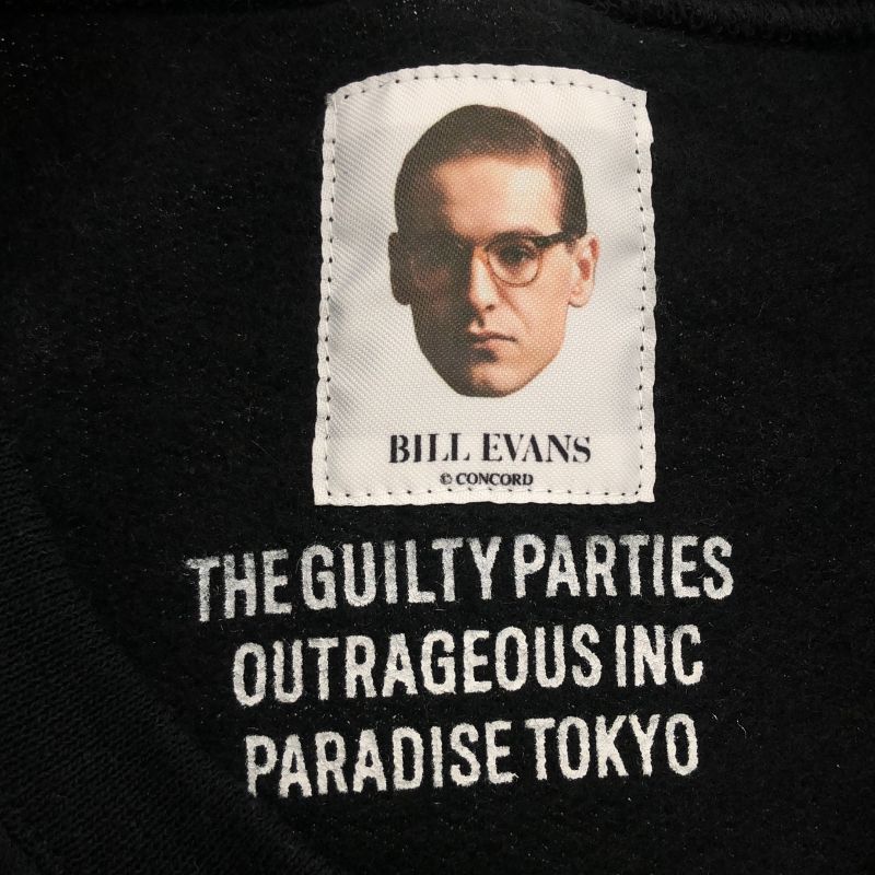 中古】WACKO MARIA BILL EVANS SWEAT SHIRT スウェット L ブラック