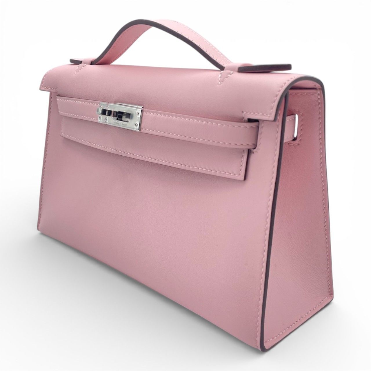 エルメス ポシェットケリー 22 ローズサクラ スイフト シルバー金具 K