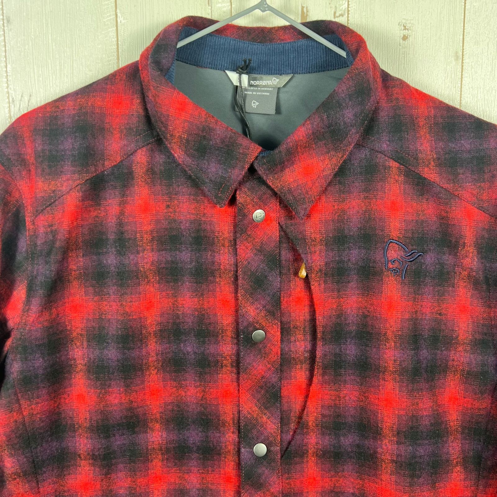 Men s ワインレッド系 Norrona ノローナ タモック ウール シャツ メンズ Tamok Wool Shirt M 1206-19 1201 TAWNY PORT z