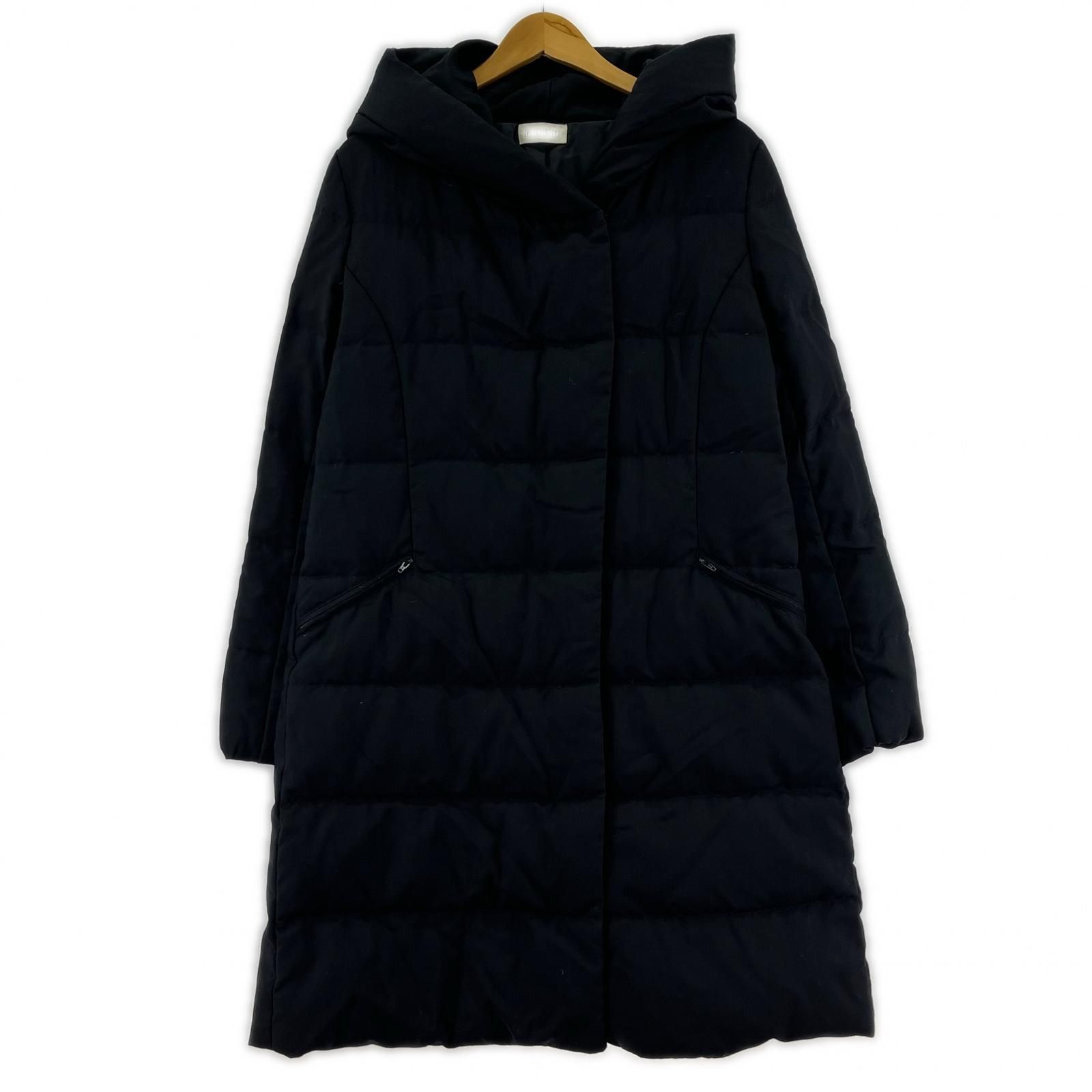 PLST プラステ フーデッド ダウンコート sizeL/ネイビー - メルカリ