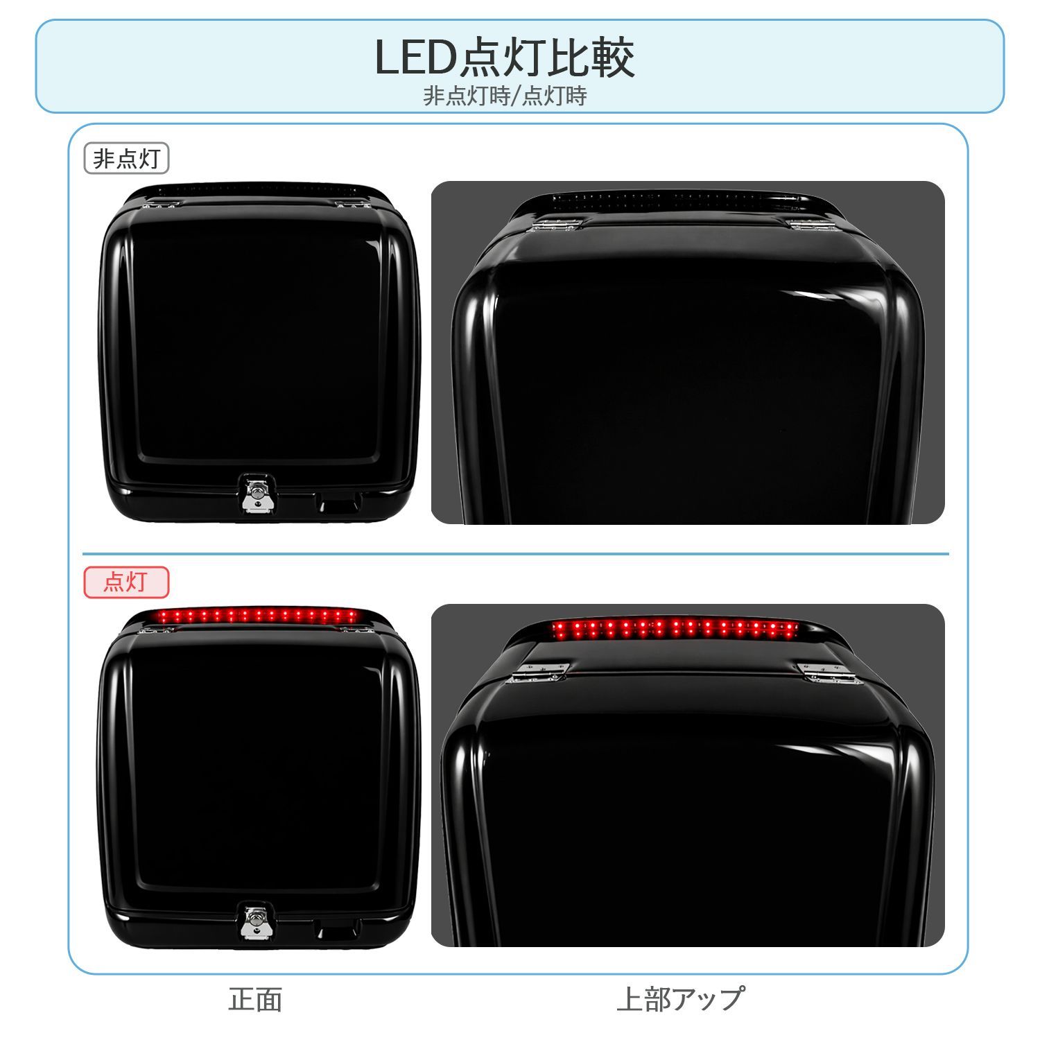デリバリーボックス ジャイロX専用設計 大容量 LEDブレーキランプ付 鍵