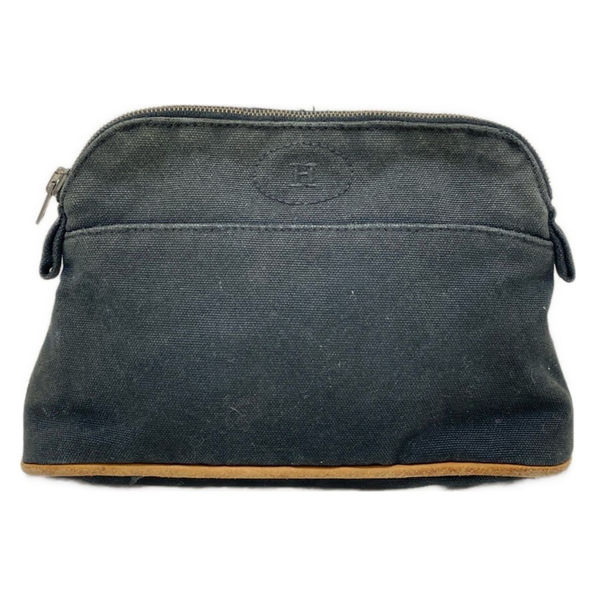 HERMES(エルメス) ポーチ ボリードポーチ20 黒×ブラウン レザー - メルカリ