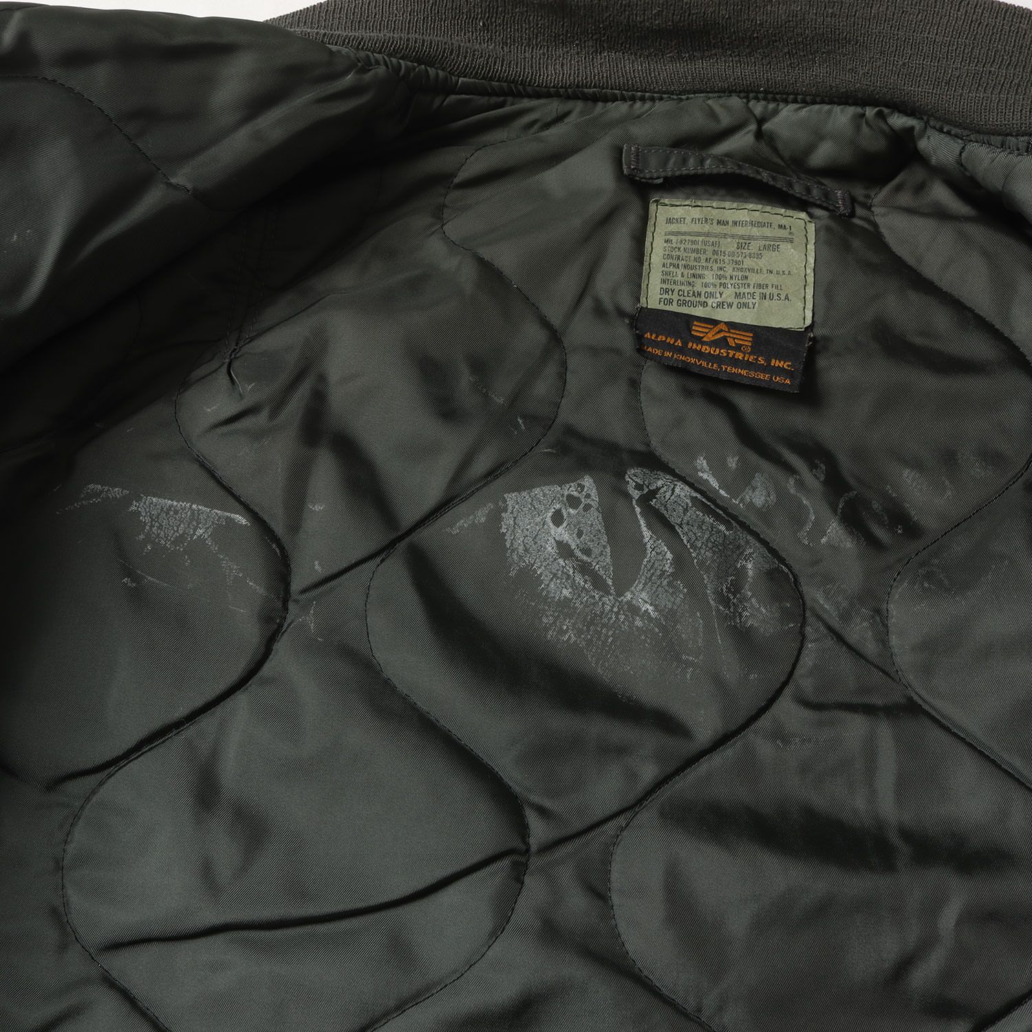 USA製 90年代 ALPHA INDUSTRIES MA-1 グレー系 ALPHA アルファ ジャケット グレー サイズ:L | 雰囲気抜群 USA製 | 90s