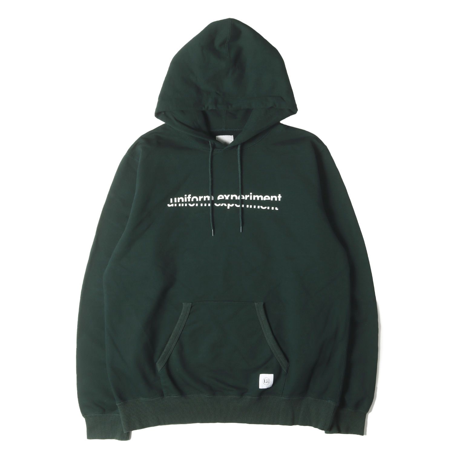 UNIFORM EXPERIMENT ユニフォームエクスペリメント パーカー グリーン サイズ:4 | 21AW ブランドロゴグラフィック スウェットパーカー (SLASH GRAPHIC SWEAT HOODIE) | トップス フーディー【メンズ】【中古】 UNIFORM EXPERIMENT ユニフォームエクスペリメント パーカー グリーン
