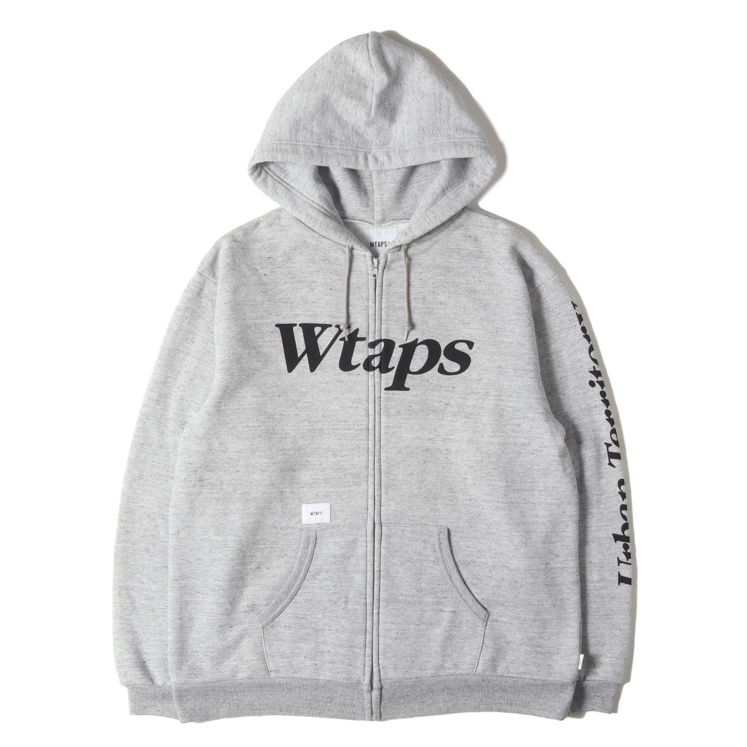 美品】WTAPS ダブルタップス パーカー グレー サイズ:L | ブランドロゴ
