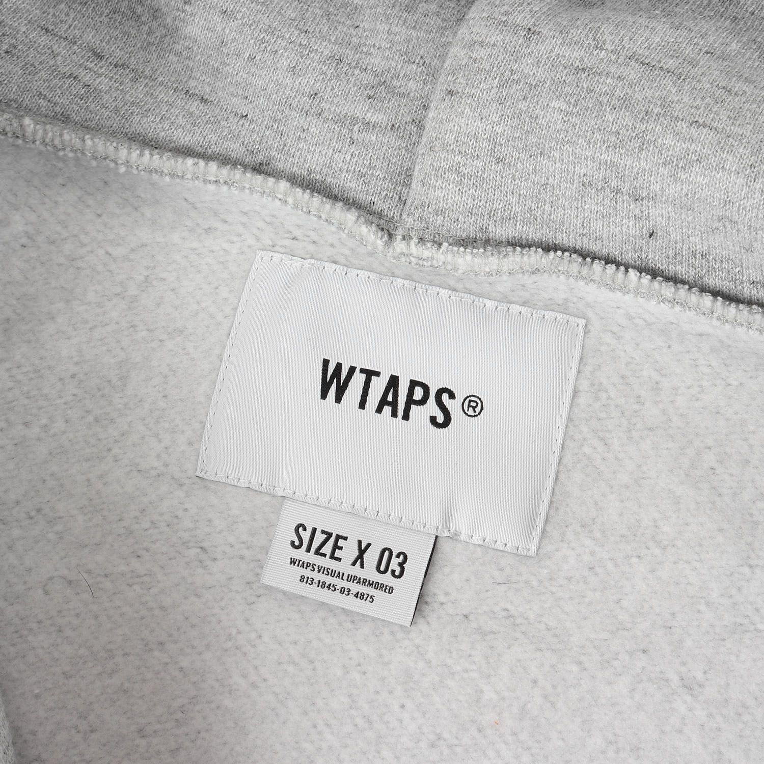美品】WTAPS ダブルタップス パーカー グレー サイズ:L | ブランドロゴ 