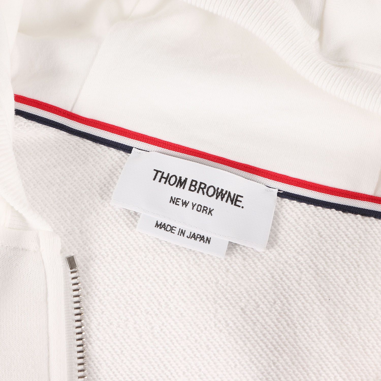 美品】THOM BROWNE トムブラウン パーカー ホワイト 白 サイズ:2
