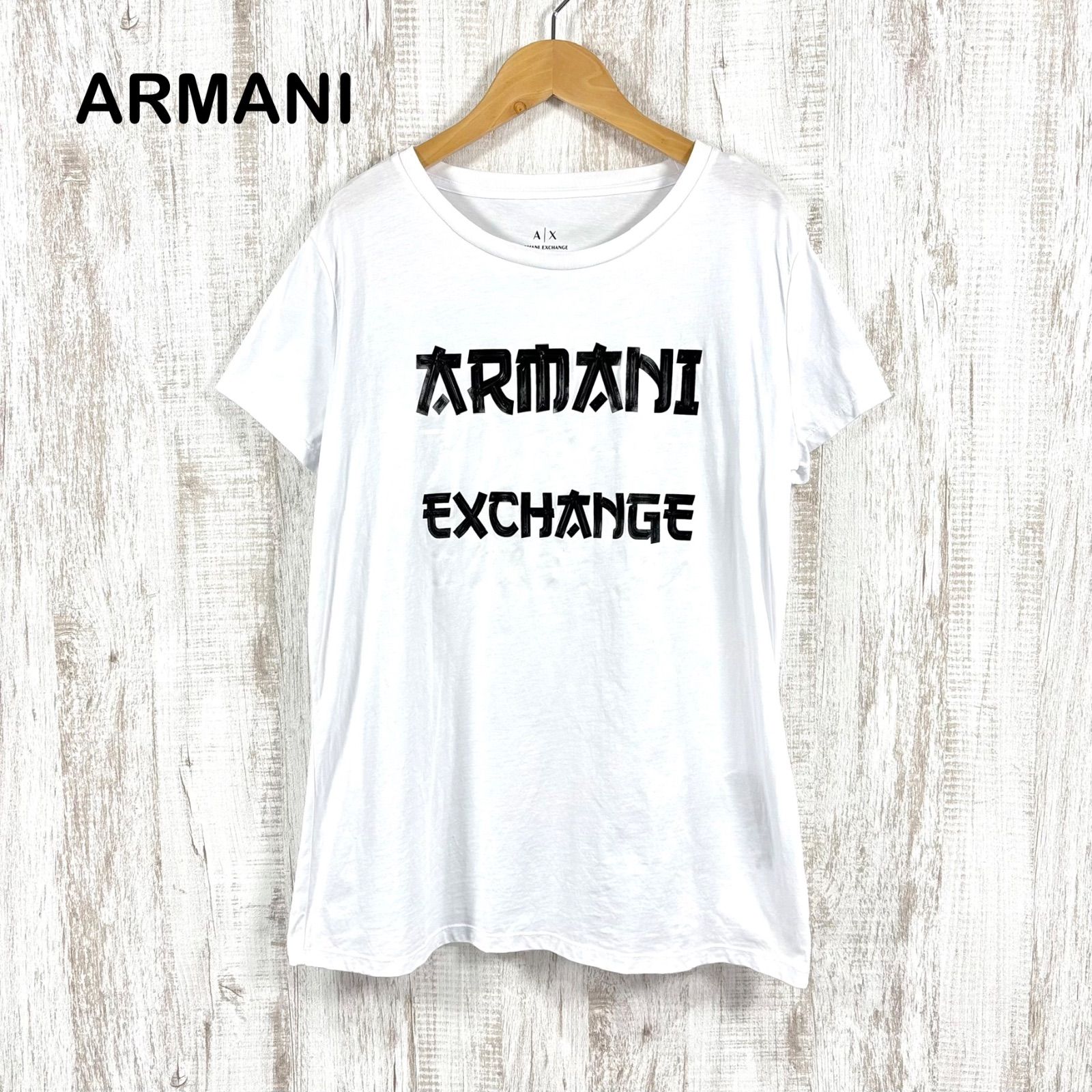 A|X ARMANI EXCHANGE アルマーニエクスチェンジ 3D ロゴプリント ラメ 