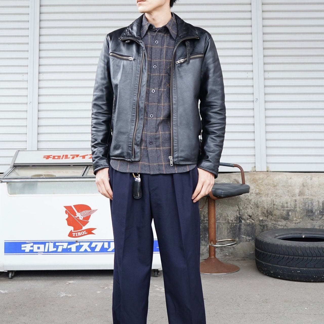 馬革 Liugoo Leathers シングルライダース 黒 サイズM - メルカリ