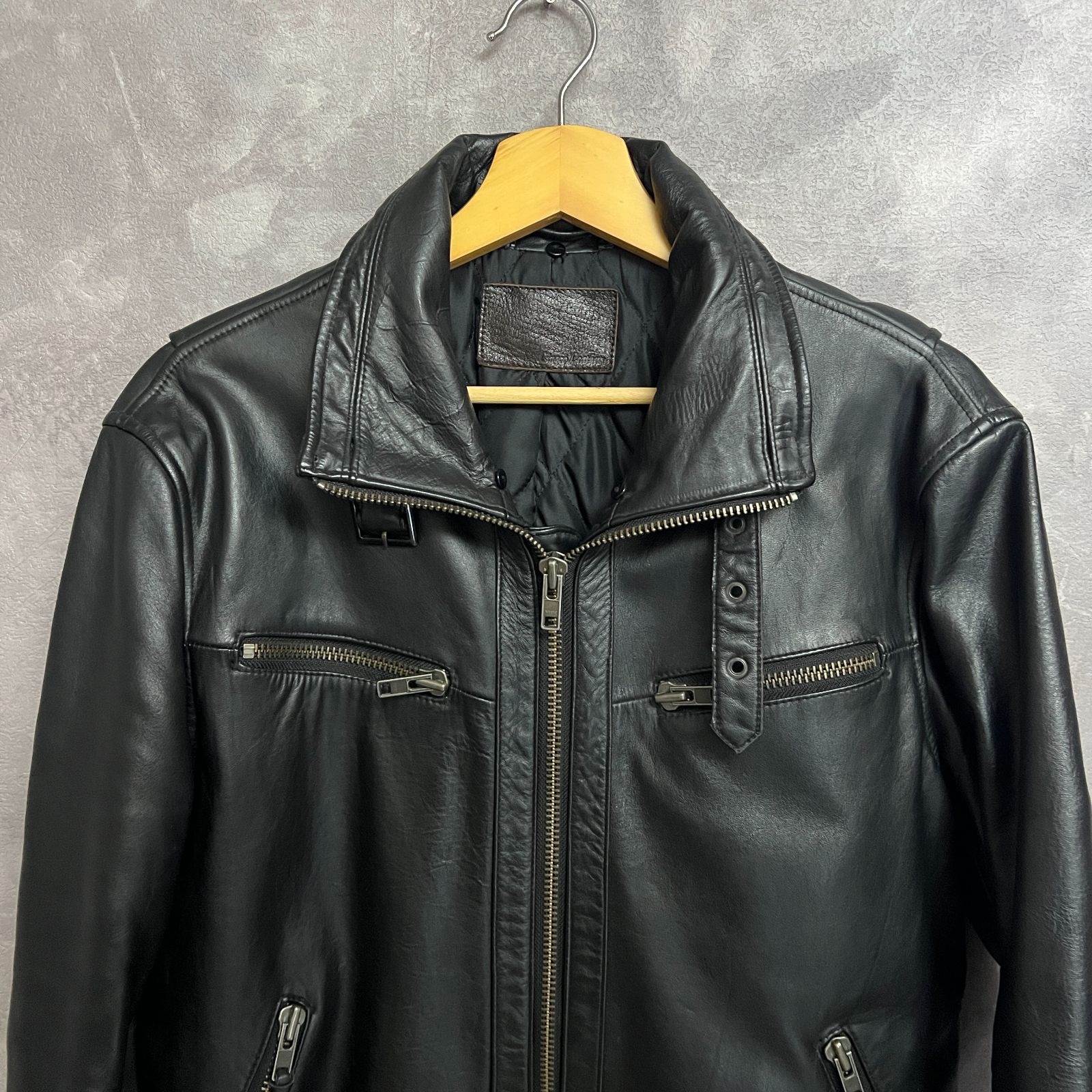 馬革 Liugoo Leathers シングルライダース 黒 サイズM - メルカリ