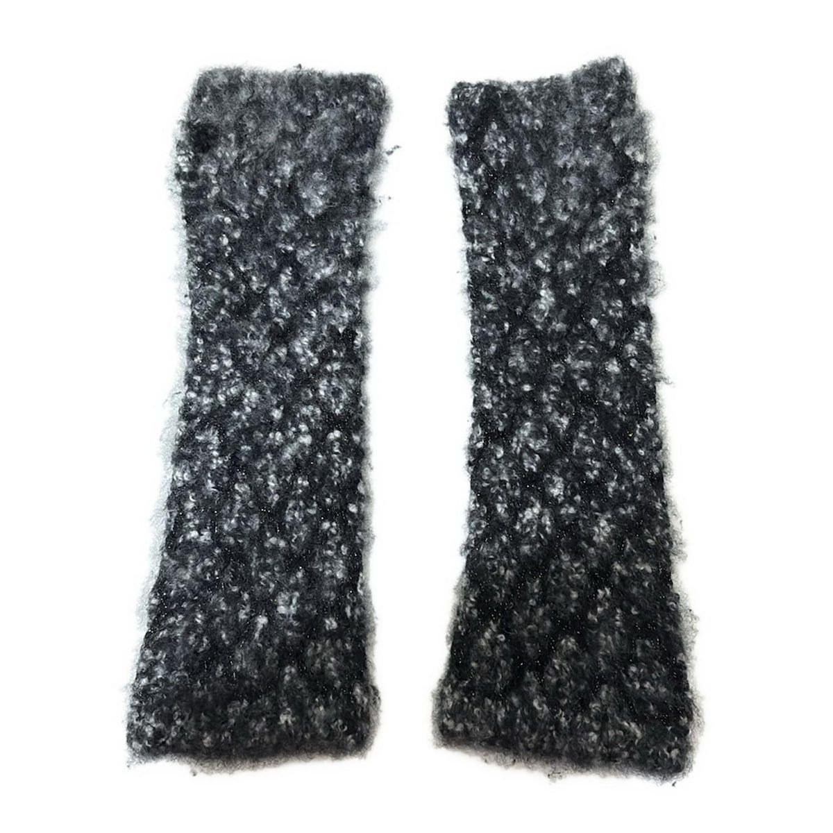 CHANEL(シャネル) 手袋 レディース - 黒×白 アームウォーマー/ココ