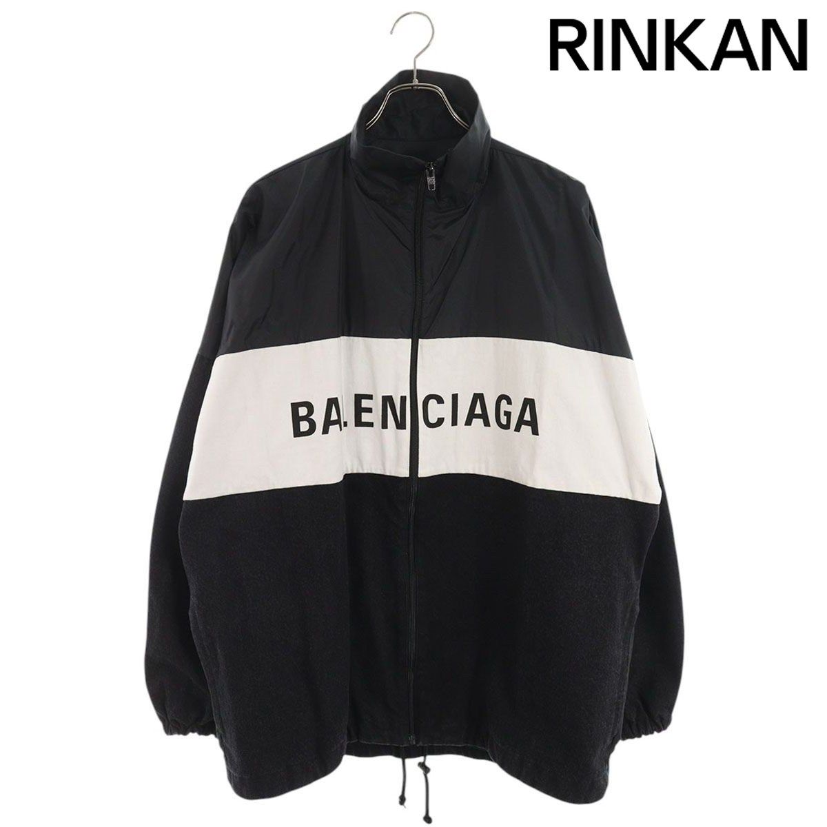 まとめ買い割引対象★バレンシアガ ポプリンシャツ 2021 XS バレンシアガ 529213 TBQ03 ロゴプリントデニム切り替えポプリンシャツ