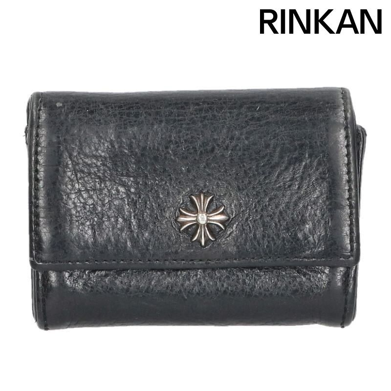 クロムハーツ TINY WALLET タイニーウォレット CHプラスボタン レザー