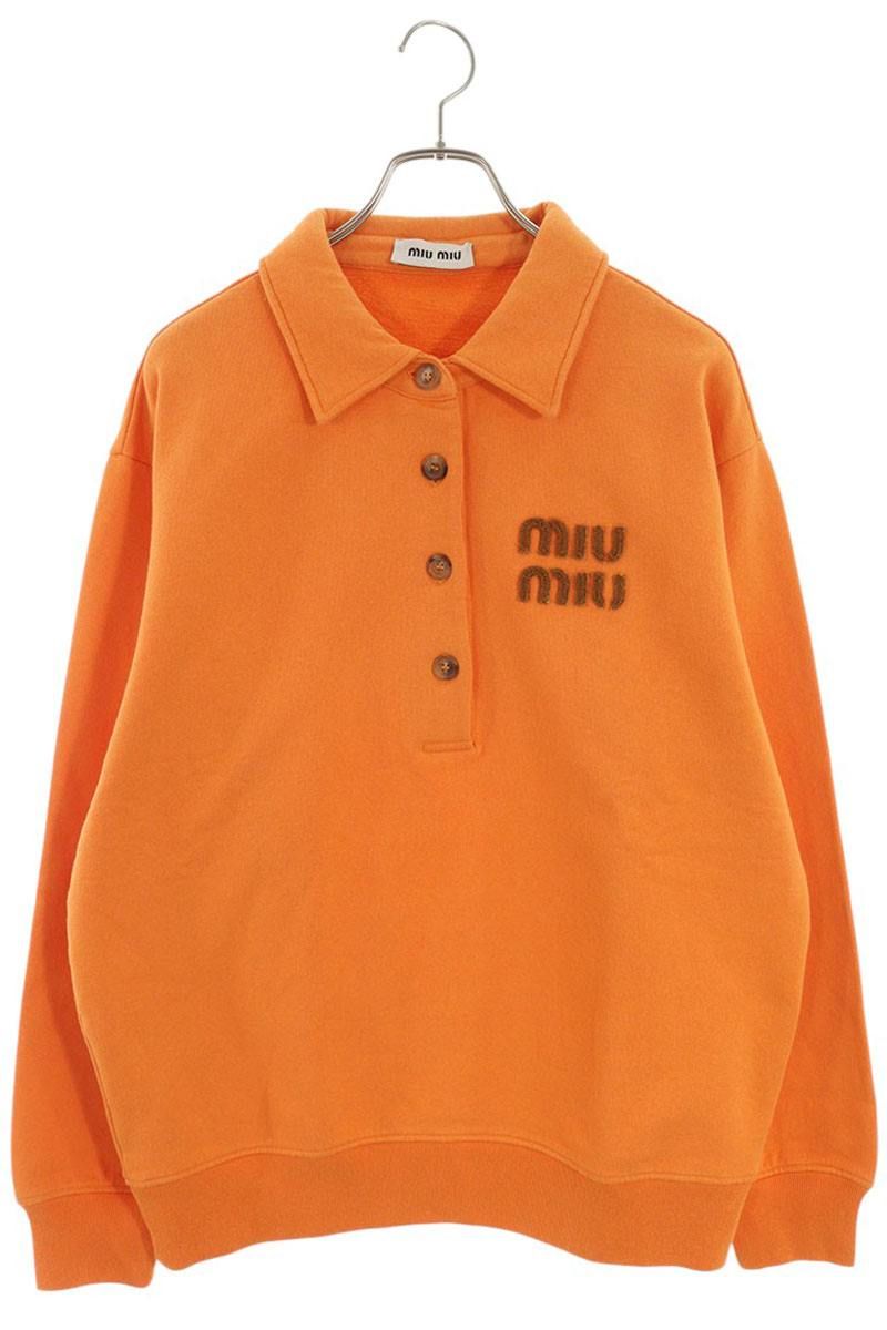 ミュウミュウ MJL988 ロゴワッペンポロスウェット レディース S - メルカリ