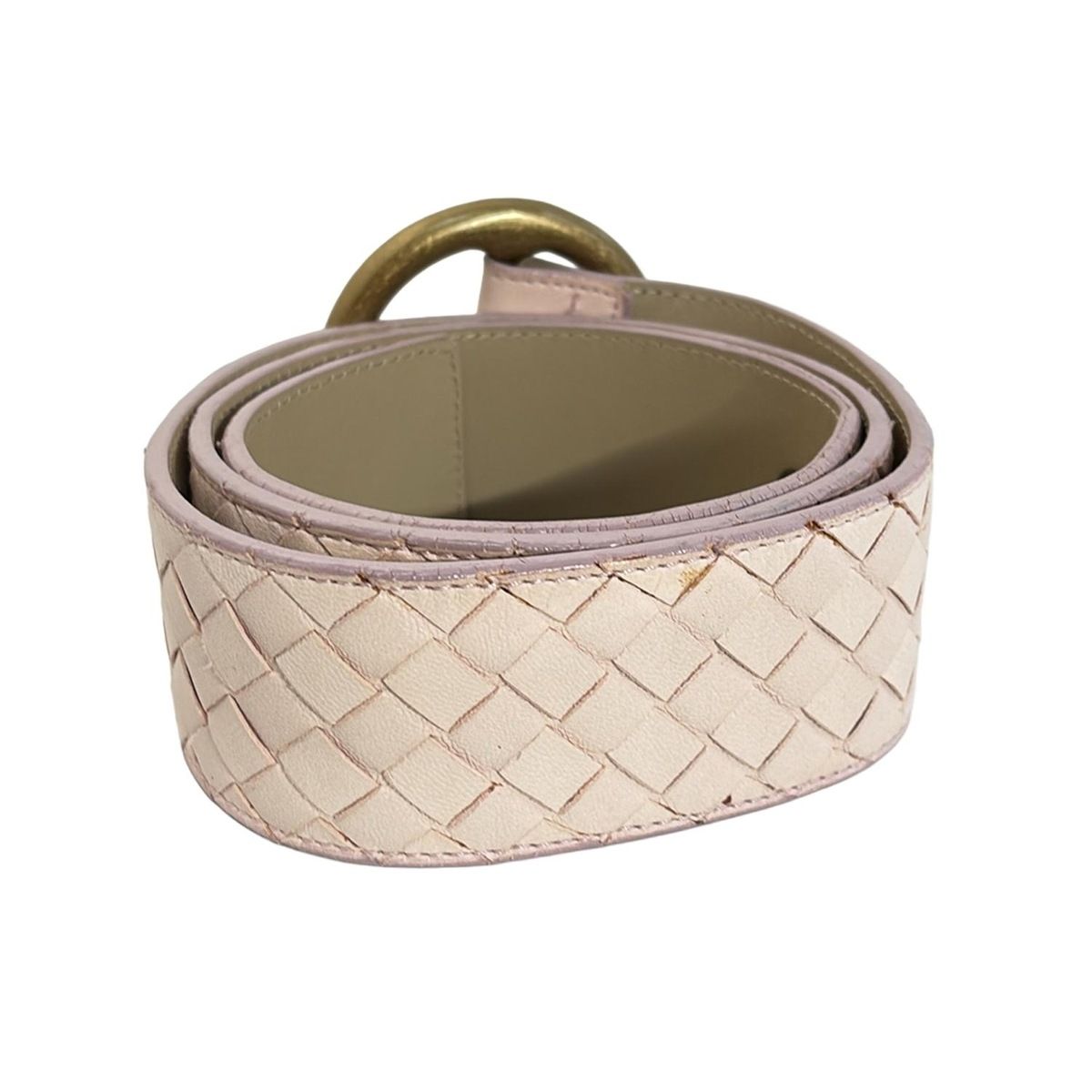 希少 ボッテガヴェネタ ベルト イントレチャート レザー ベージュ 85