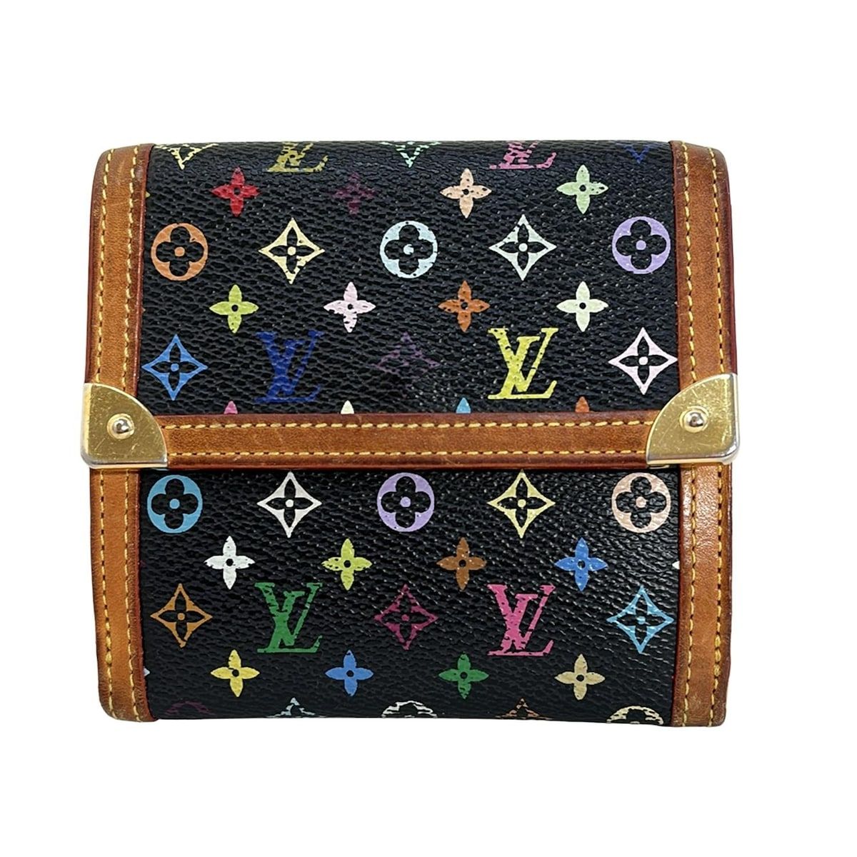 LOUIS VUITTON(ルイヴィトン) Wホック財布 モノグラムマルチカラー