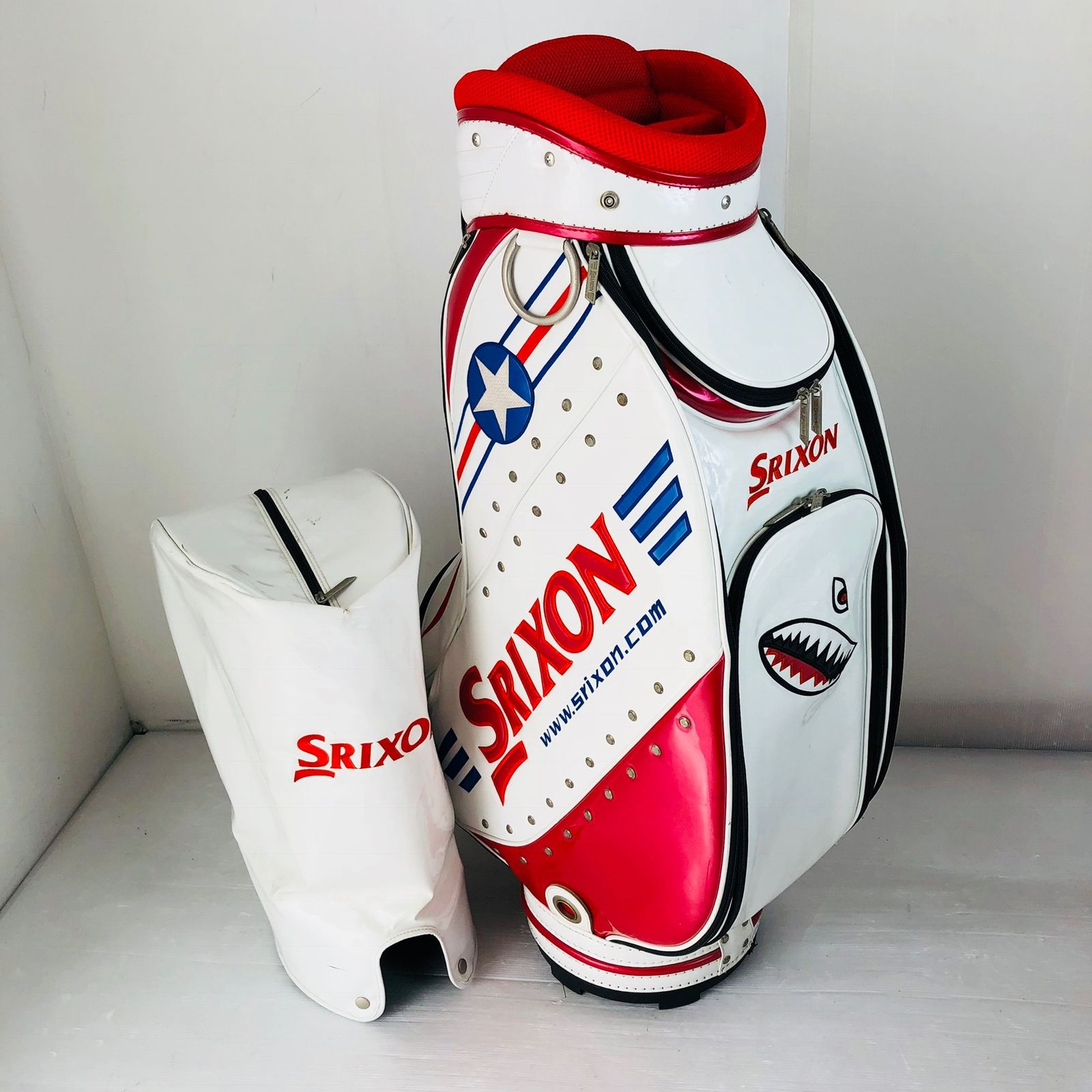 DUNLOP ダンロップ SRIXON スリクソン ガオモンスター 9 5型 ホワイト キャディバッグ ゴルフバッグ ゴルフ 初心者 入門